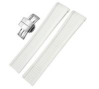 LCHJX Band de reloj de goma fluoroso de 21 mm para Patek 5164a 5167a Aquanaut Philippe Series Butterfly Buckle Raver Correa