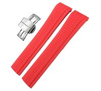 LCHJX Band de reloj de goma fluoroso de 21 mm para Patek 5164a 5167a Aquanaut Philippe Series Butterfly Buckle Raver Correa