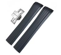 LCHJX Band de reloj de goma fluoroso de 21 mm para Patek 5164a 5167a Aquanaut Philippe Series Butterfly Buckle Raver Correa