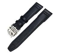 LCHJX Banda de reloj de cuero genuino para IWC Mark XVIII le Petit Prince Pilot's Watch 20 mm 21 mm 22 mm Cochina de vaca (color: color blanco marrón plateado, tamaño: 20 mm)