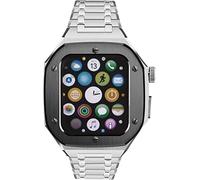 LCHJX Banda de reloj de estuche de parachoques de acero inoxidable, para 8 7 6 5 4 SE 45 mm 44 mm, Men Mod Kit Integrada Pulsera Correa y estuche a prueba de golpes