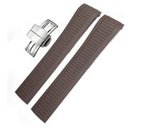 LCHJX Bandas de goma fluoria coloridas de 21 mm para Patek 5164a 5167a Aquanaut Philippe Series Butterfly Buckle Silicone Store para hombre y mujer