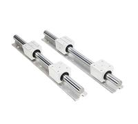 LCHJX Bloque Deslizante de rodamiento Lineal de Carril Deslizante, 2 uds., Carril guía Lineal SBR12 de 300mm de Longitud + 4 Uds., Bloques deslizantes de guía Lineal SBR12UU