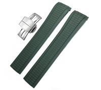 LCHJX Colorida banda de vigilancia de goma de silicona para correa para Patek para Aquanaut Philippe Series 5164a 5167a Band Bandet Butterfly Buckle 21 mm Watchings