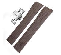 LCHJX Colorida banda de vigilancia de goma de silicona para correa para Patek para Aquanaut Philippe Series 5164a 5167a Band Bandet Butterfly Buckle 21 mm Watchings