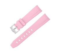 LCHJX Correa de goma curvada sin brecha para omega speedmaster band de reemplazo de la banda para hombres de 20 mm bandas de vigilancia siltle hebilla de oro hebilla rosa hebilla negra