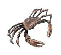 LCHJX Escultura de Cangrejo de Metal Retro, decoración de Escritorio, Soporte para bolígrafo, pisapapeles, Estatua de Cangrejo de Bronce, pecera, Adornos bonsái, colección de artesanía (Bronce)