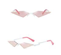 LCHJX Gafas de Sol sin en Borde Mujeres Mirador de Metal pequeño Gafas de Sol para Femenino Pink Colorido Tombre de Sombra UV400
