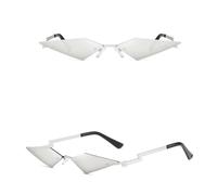 LCHJX Gafas de Sol sin en Borde Mujeres Mirador de Metal pequeño Gafas de Sol para Femenino Pink Colorido Tombre de Sombra UV400