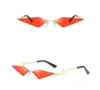 LCHJX Gafas de Sol sin en Borde Mujeres Mirador de Metal pequeño Gafas de Sol para Femenino Pink Colorido Tombre de Sombra UV400