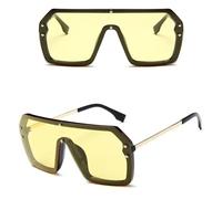 LCHJX Gafas Solar sin Borde para Mujeres de Gran tamaño Man Glass Gafass Mirror Gradiente Conducción