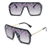 LCHJX Gafas Solar sin Borde para Mujeres de Gran tamaño Man Glass Gafass Mirror Gradiente Conducción