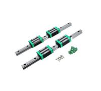 LCHJX Guías lineales 2 PCS HGH15 / HGR15 200-1800 mm Rieles lineales + 4 PCS HGH15CA / HGW15CC Carrios (Color: 2 Rails 4 HGH15CA, Tamaño: 800 mm)