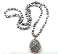 LCHJX Joya Bohemia Bohemia Stone Natural Stone Catina Colgante de caída a Juego para Mujeres Cuentas de Mujeres