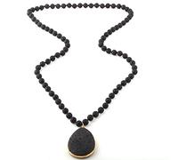 LCHJX Joya Bohemia Bohemia Stone Natural Stone Catina Colgante de caída a Juego para Mujeres Cuentas de Mujeres