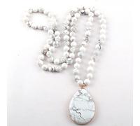 LCHJX Joya Bohemia Bohemia Stone Natural Stone Catina Colgante de caída a Juego para Mujeres Cuentas de Mujeres