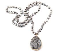 LCHJX Joya Bohemia Bohemia Stone Natural Stone Catina Colgante de caída a Juego para Mujeres Cuentas de Mujeres