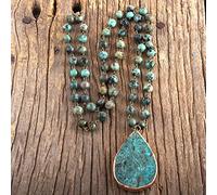 LCHJX Joyería Boho de Moda Natural con Mujeres Colgantes Semi Preciosas para Mujeres Bohemia Regalo