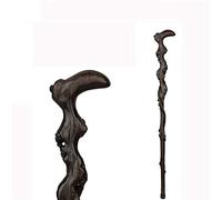 LCHJX Muleta de Madera sólida Caza de muleta de muleta de Ancianos de Caoba Tallada Adecuada para los Ancianos y los leñeros discapacitados para Hombres y Mujeres poderosamente