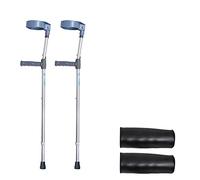 LCHJX Muleta para el antebrazo médico de Aluminio para Adultos, muletas para Caminar Ajustables, Manguito Abierto, Mango ergonómico con Agarre cómodo, Gris