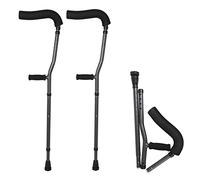 LCHJX Muletas a Las Axilas en Forma de F ergonómica, Aluminio, Plegable Caminata para Adultos y jóvenes, 1 par