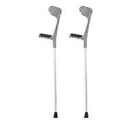 LCHJX Muletas de Aluminio con antebrazo, muletas de antebrazo para Adultos, muletas para Caminar, muletas de Aluminio muletas de muleta Plateada de 2 de Moda