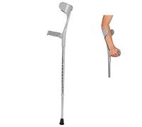 LCHJX Muletas de Codo de muleta Ante el antebrazo Asistencia de Aluminio Ultraligero CM Ajustable con Mango cómodo, Negro, 1 por ciento