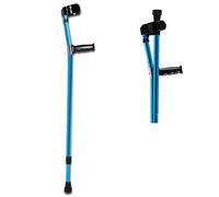 LCHJX Muletas de Codo de muleta de antebrazo Asistencia de Aluminio Ultraligero Plegable Doble Ajustable con Mango cómodo Ajustable con Metal Plegable de manija cómoda, 1 por ciento