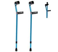 LCHJX Muletas de Codo de muleta de antebrazo Asistencia de Aluminio Ultraligero Plegable Doble Ajustable con una manija cómoda Ajustable con un Mango cómodo de Metal Plegable, 2 Piezas