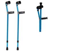 LCHJX Muletas de Edad Avanzada Muletas de muleta de muleta antepasado Asistencia de Aluminio Ultraligero Plegable Doble Ajustable con Mango cómodo, 2 Piezas