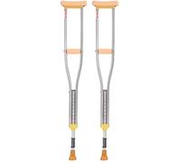LCHJX Muletas para Adultos a la Altura de la Altura de la muleta Axila de Acero Inoxidable de Acero Inoxidable Double muleta retráctil, Anciano liviano, excelente para Viajar o Trabajar