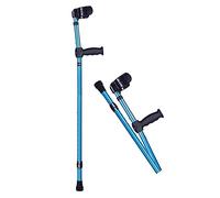 LCHJX Muletas para Adultos Muletas para Adultos Canes Muletas de antebrazo de Aluminio Muletas Plegables de Aluminio Cuerdas Abiertas Cueritas Ajustables para Caminar Independencia Conveniente