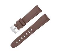 LCHJX Para la banda de reemplazo de relojes de Omega Speedmaster curvado sin correa de goma de gapas mujeres 20 mm 21 mm 22 mm Bandas de reloj de oro plateado Rose negro Hebilla