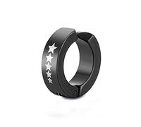 LCHJX Pendientes de Mujer, Pendientes de Acero Punk para Hombre, Piercing Falso, Calavera, Estrellas, Cruz, Amor, Clip en Pendientes, joyería Hiphop sin Perforaciones, Regalos para Novia, Esposa,