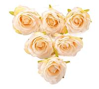 LCHJX Rosas artificiales para álbum de recortes, arcos de boda, flores secas, caja de caramelos, Navidad, rosas de seda falsas, cabeza para arreglos de boda, fiesta, decoración del hogar