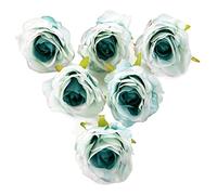 LCHJX Rosas artificiales para álbum de recortes, arcos de boda, flores secas, caja de caramelos, Navidad, rosas de seda falsas, cabeza para arreglos de boda, fiesta, decoración del hogar