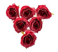 LCHJX Rosas artificiales para álbum de recortes, arcos de boda, flores secas, caja de caramelos, Navidad, rosas de seda falsas, cabeza para arreglos de boda, fiesta, decoración del hogar