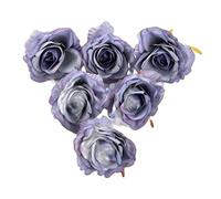 LCHJX Rosas artificiales para álbum de recortes, arcos de boda, flores secas, caja de caramelos, Navidad, rosas de seda falsas, cabeza para arreglos de boda, fiesta, decoración del hogar
