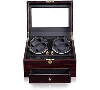 LCHJX Veninador de Reloj de Fibra de Reloj mecánico 4+6 Caja de Reloj con Motor japonés y 4 Modos de rotación, con un cajón