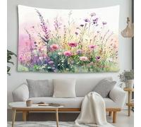LCHMQ Arazzo Flores silvestres Arazzi da Parete Pradera botánica Arazzo Telo Indiano Parete Decorazione Camera da Letto Telo Etnico 150x130cm