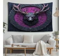 LCHMQ Fantasy Ciervo Tapiz Cuernos míticos Tapiz Decorativo Pared Tela Decorativa de Pared Para o Dormitorio 150x100cm