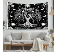 LCHMQ Tapiz de Árbol de la vida Tapices de Pared Universo psicodélico Tapiz de Pared Arte de Pared para Fiesta de Dormitorio 230x210cm