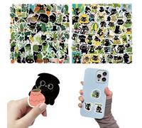 LCIEFKAE 120 Pegatinas De Plantas Y Gatos, Lindas Pegatinas De Dibujos Animados, Pegatinas Decorativas Creativas Se Pueden Usar para Guitarra, Cuaderno Y Maleta.