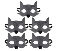 LCIEFKAE 5 Piezas De Máscara De Lobo Gris, Máscara De Lobo, Máscara Maskereme, Traje De Juego De Roles, Máscara De Animales, Decoración De Fiestas para Niños.
