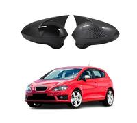 LCJAN Cubierta del Espejo Retrovisor para Seat Leon MK2 1P 2005-2013, Piezas de Repuesto For Espejos Laterales Accesorios de Tuning de Automóviles,Black
