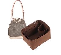 Lckaey Organizador de bolso para LV NOE BB Petit NOE NM Bolsa de almacenamiento Organizador con bolsillo con cremallera Y059coffee-Small