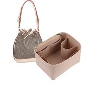 Lckaey Organizador de bolso para LV NOE BB Petit NOE NM Bolsa de almacenamiento Organizador con bolsillo con cremallera Y059khaki-Large