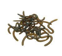 Lckiioy 17 unids 10 cm apats de pesca artificial de simulación de gusanos de peces realistas apats greement con caja