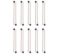 Lckiioy 20 Piezas de Cabeza de Goma Suave Palos de Madera Manejar de Campana Mazos para Glockenspiel XilóFono Campana Piezas de Instrumentos Musicales Negro