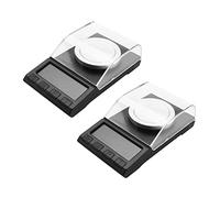 Lckiioy 2X 0.001G Balanzas Electrónicas de Precisión de Pesaje Digital Joyas Escala de Diamantes Peso de Laboratorio Portátil Miligramo Escala 100G 0.001G